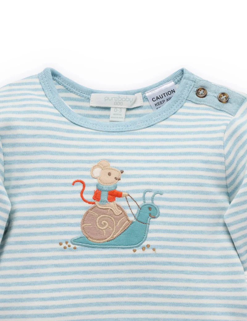 Purebaby - Thick Bodysuit | Snail Mouse