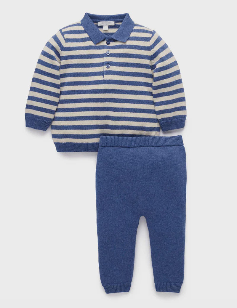 Purebaby - Polo Knit Set
