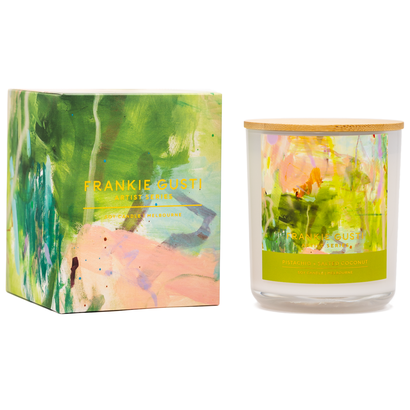 Frankie Gusti - Artist Series Candle Pistachio & Salted Coconut