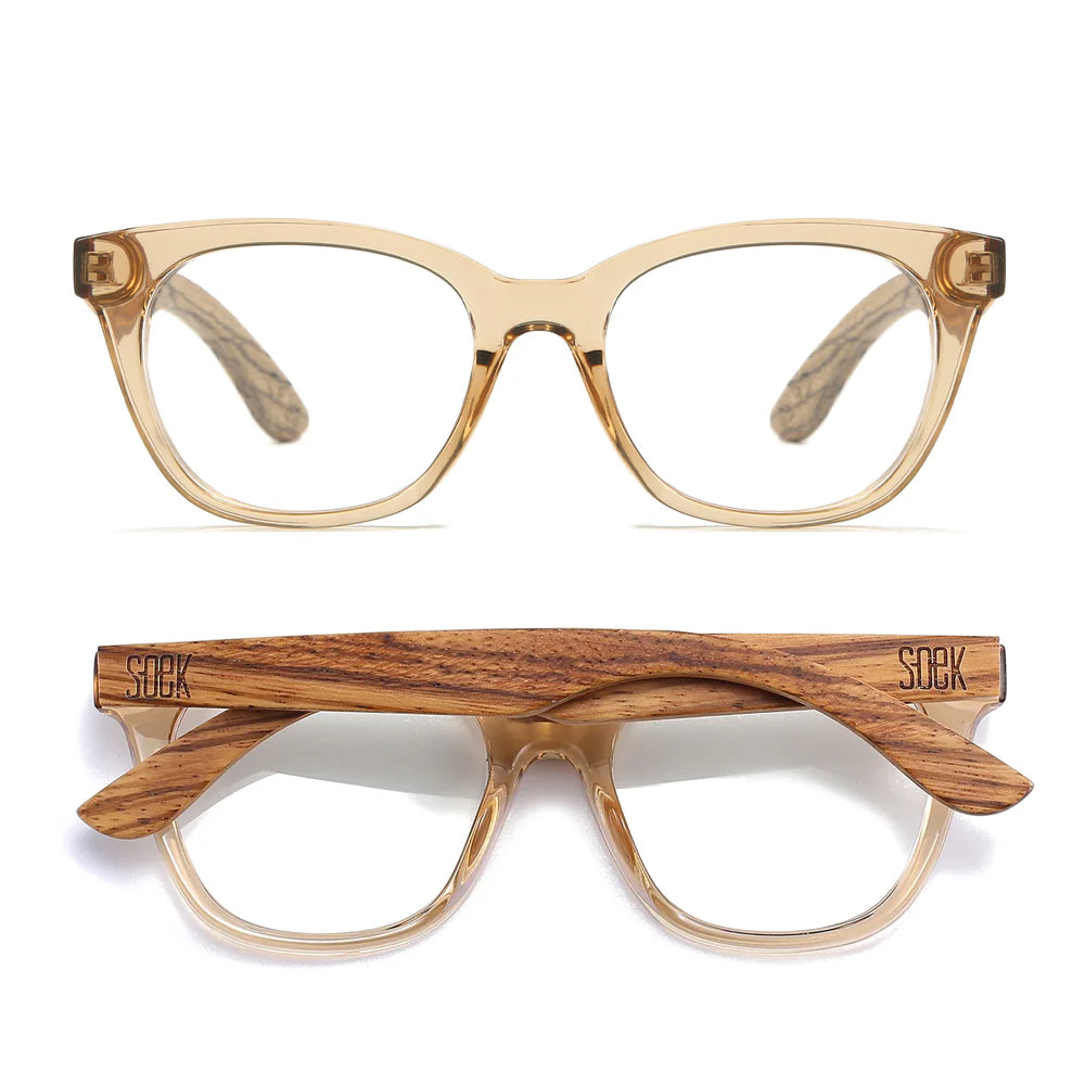 Soek - Lila Grace Champagne Wooden Magnifying Blue Light Reader - The Ivy Room Adelaide