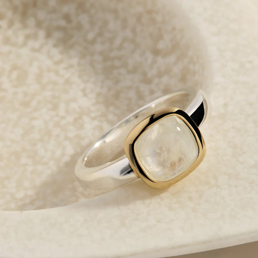 Najo - Two-Tone Aura Moonstone Ring