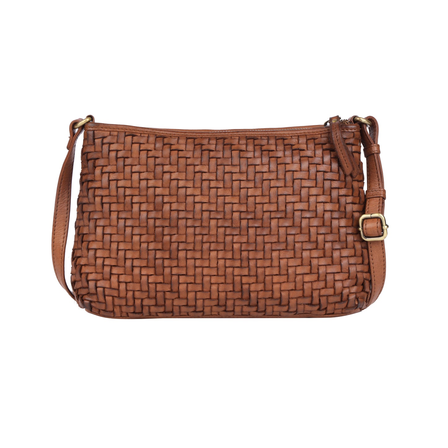 Rugged Hide - Bendigo woven crossbody Bag Oak - The Ivy Room Adelaide