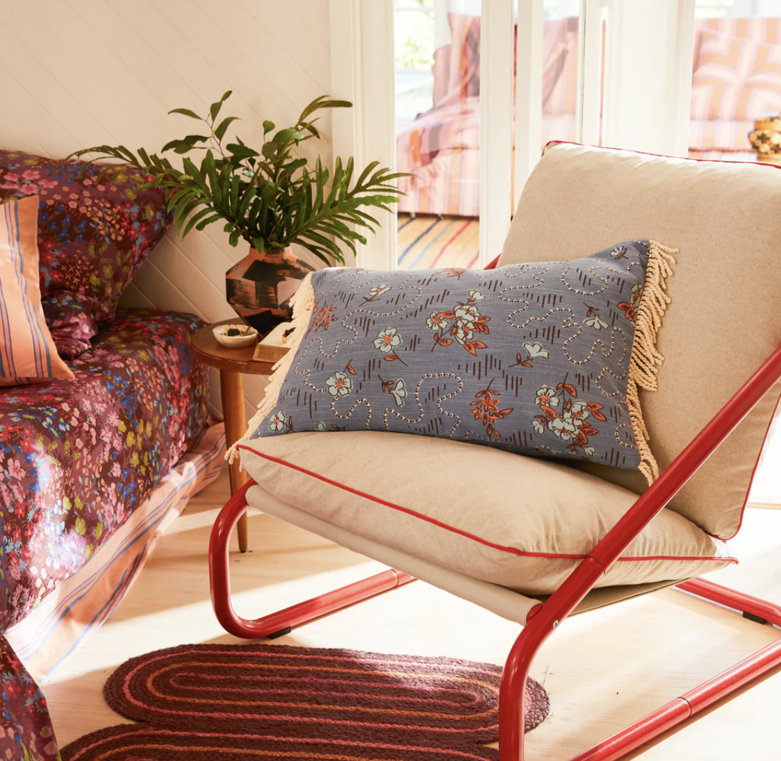 Sage x Clare - Myra Fringe Cushion - The Ivy Room Adelaide