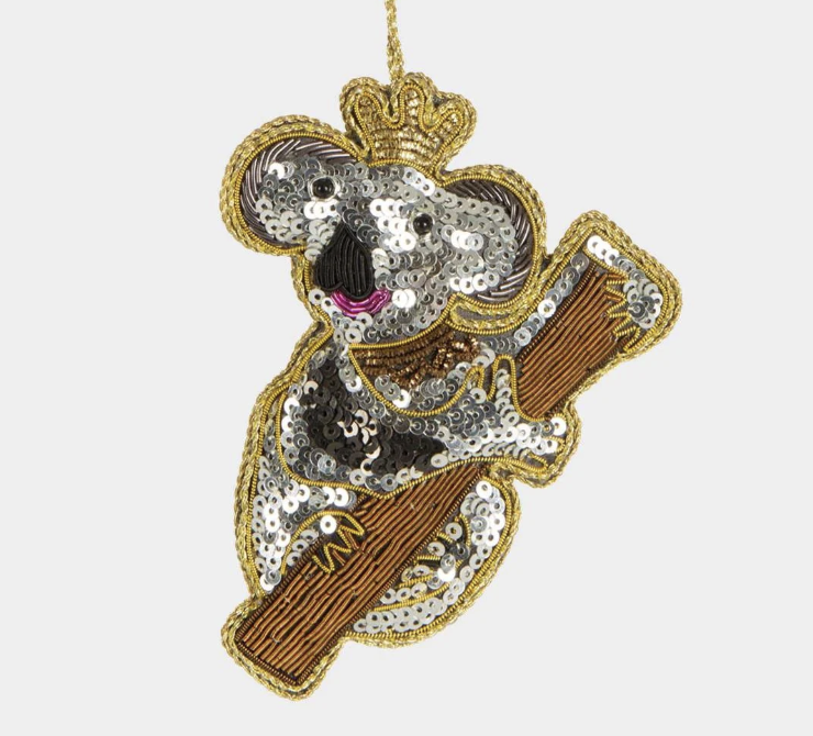 Kimi Koala Sequin Tree Decoration