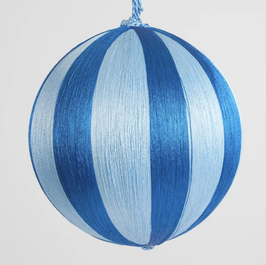 Vixen & Velvet - Christmas Silk Bauble | Large Dark Blue/Blue