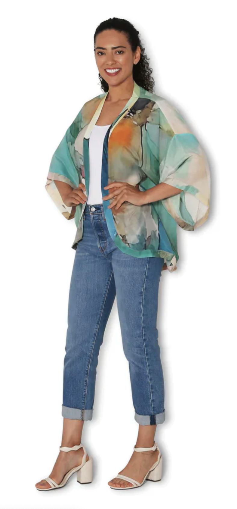 The Artist Label - Silk Kimono Cottage Garden - The Ivy Room Adelaide