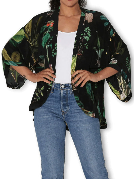 The Artist Label - Silk Kimono Ancient Botany - The Ivy Room Adelaide