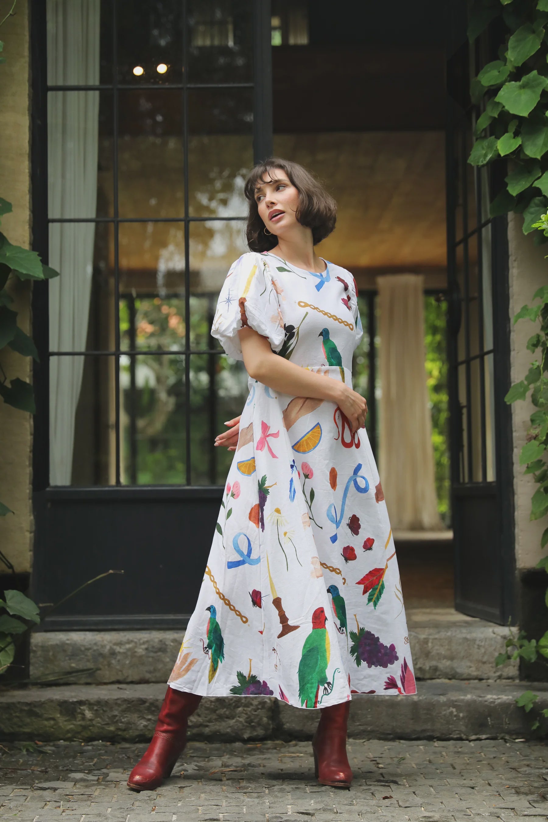 Frank & Dollys - Boheme Linen Midi Dress - The Ivy Room Adelaide