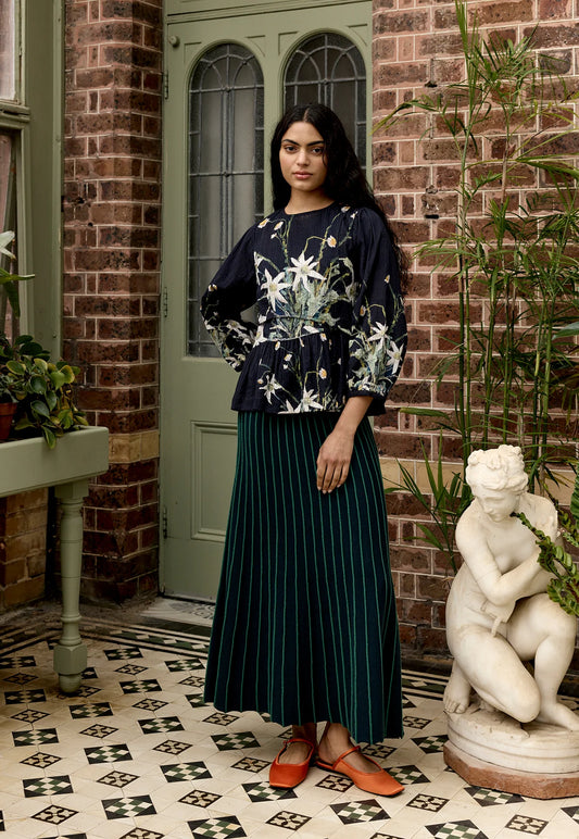 Nancybird - Aine Knit Skirt Foliage - The Ivy Room Adelaide