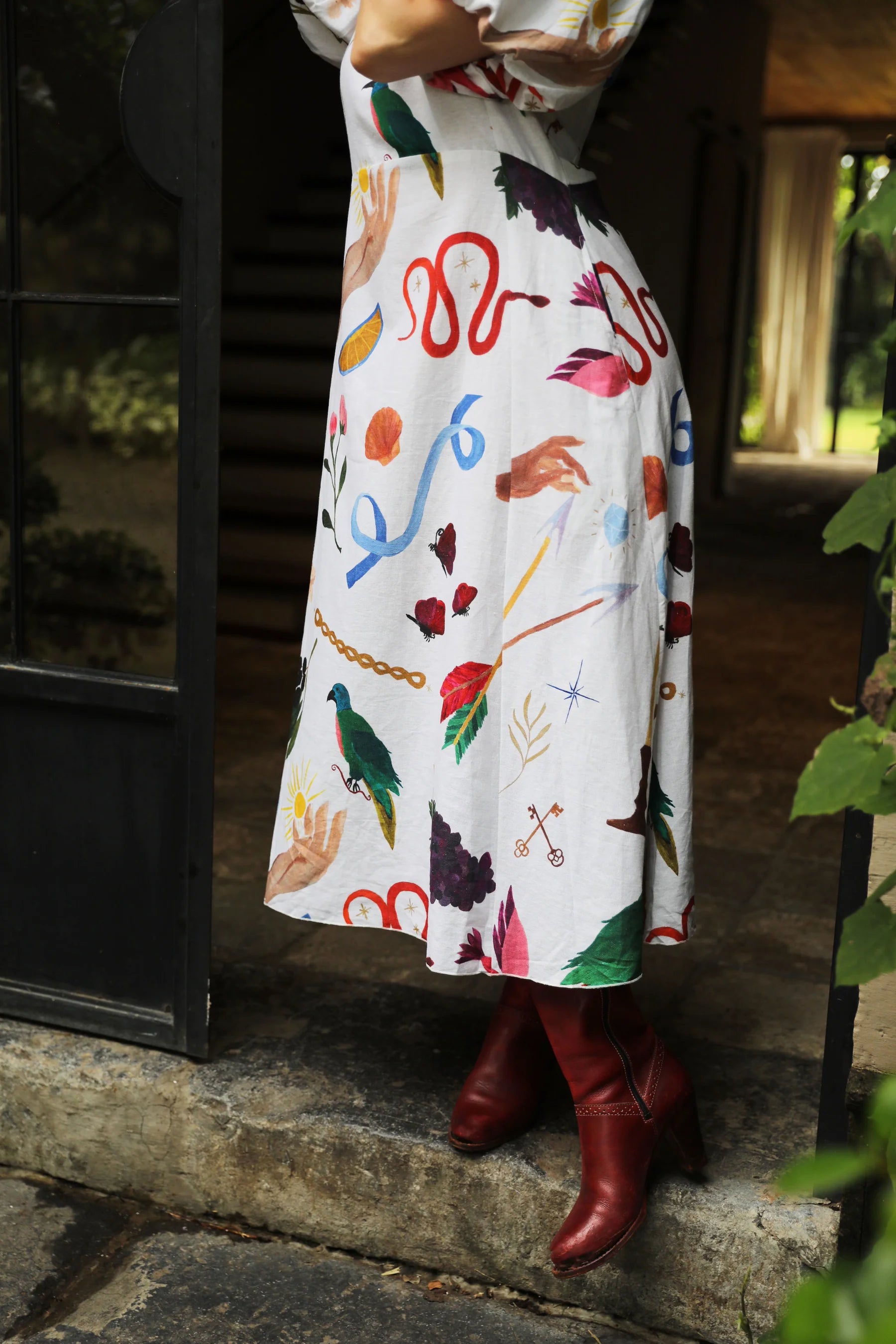 Frank & Dollys - Boheme Linen Midi Dress - The Ivy Room Adelaide