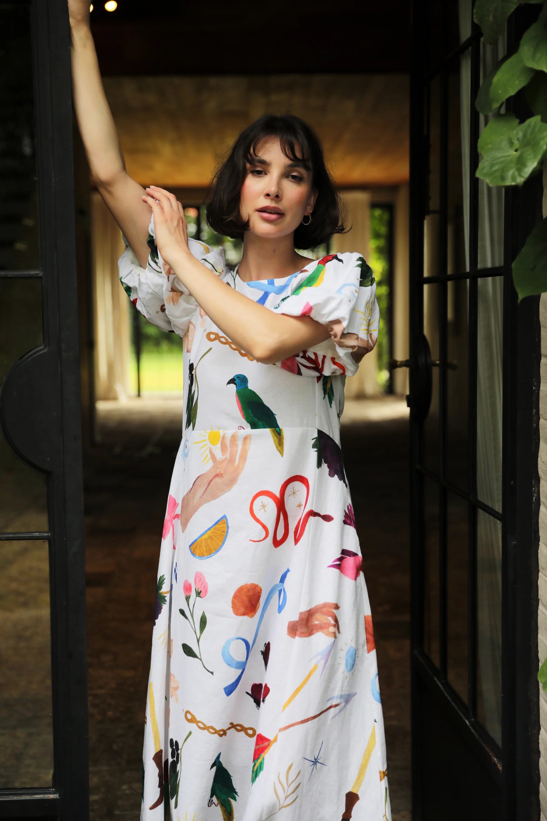 Frank & Dollys - Boheme Linen Midi Dress - The Ivy Room Adelaide