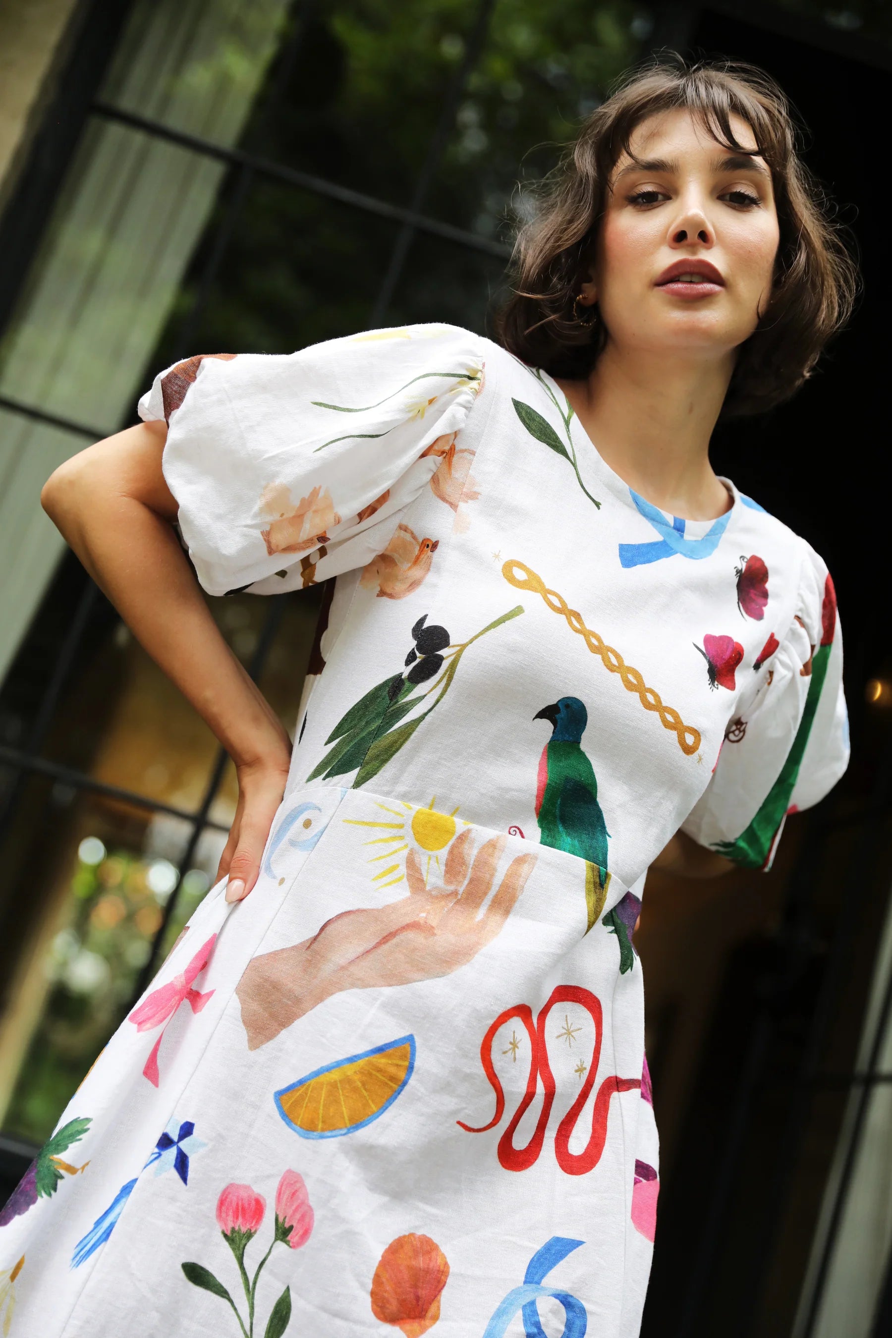 Frank & Dollys - Boheme Linen Midi Dress - The Ivy Room Adelaide