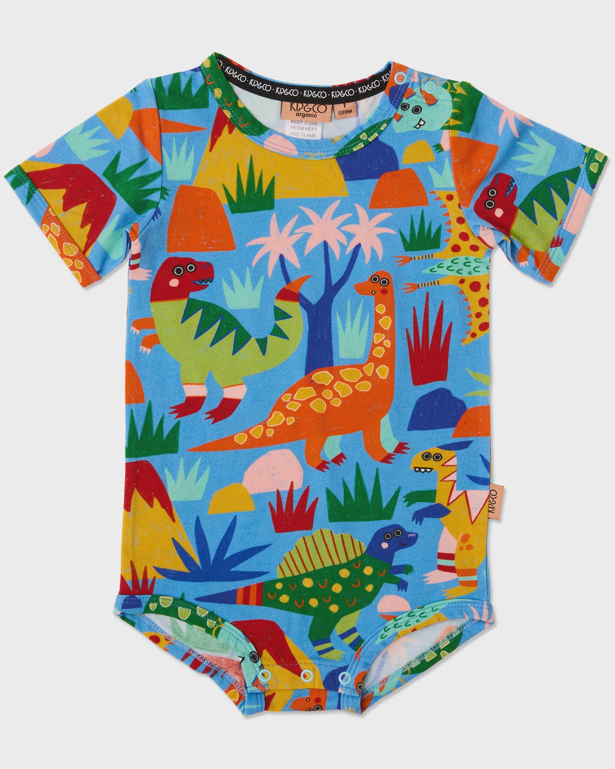 Kip & Co - Dinosaur Roar Organic Short Sleeve Romper
