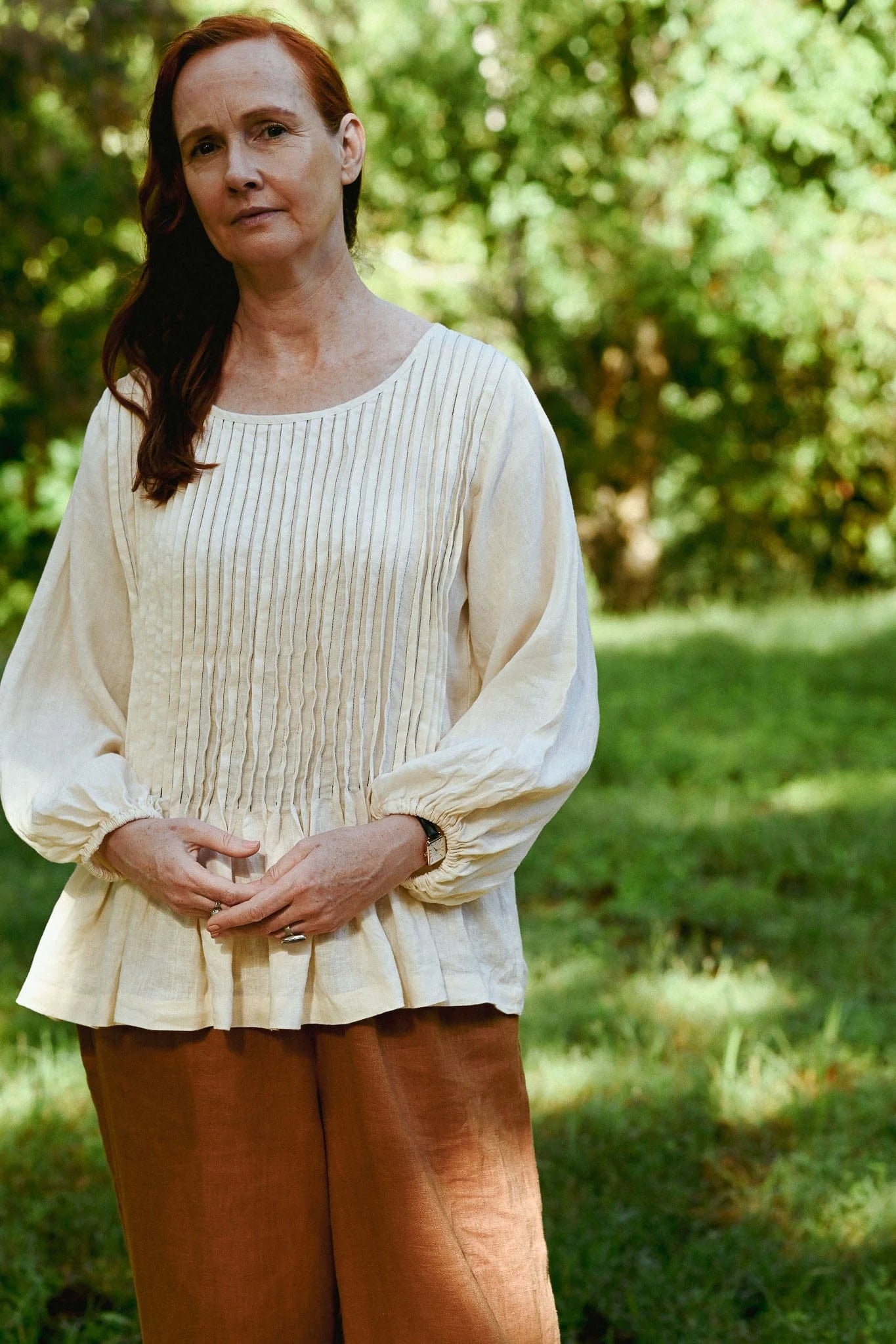 Lazybones - Amelia Linen Top / Cream