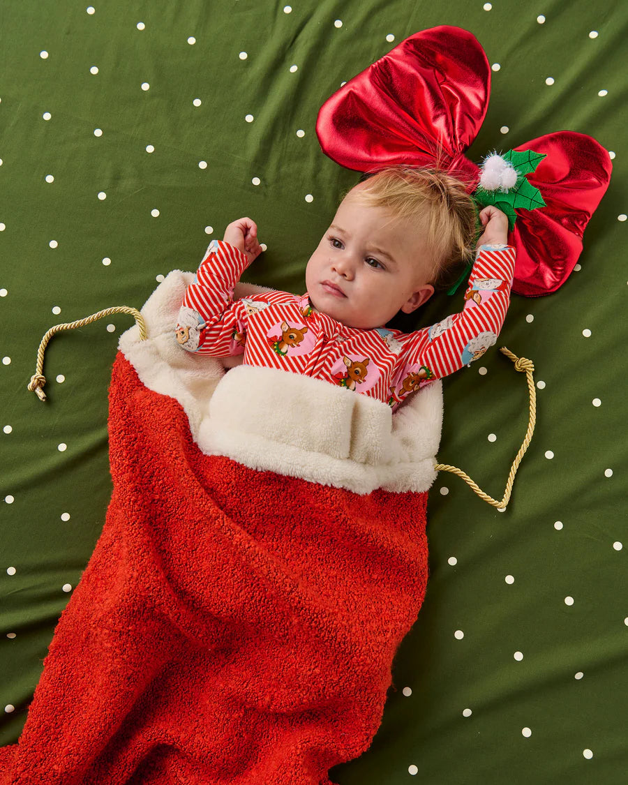Kip & Co - Christmas Red Boucle Santa Sack