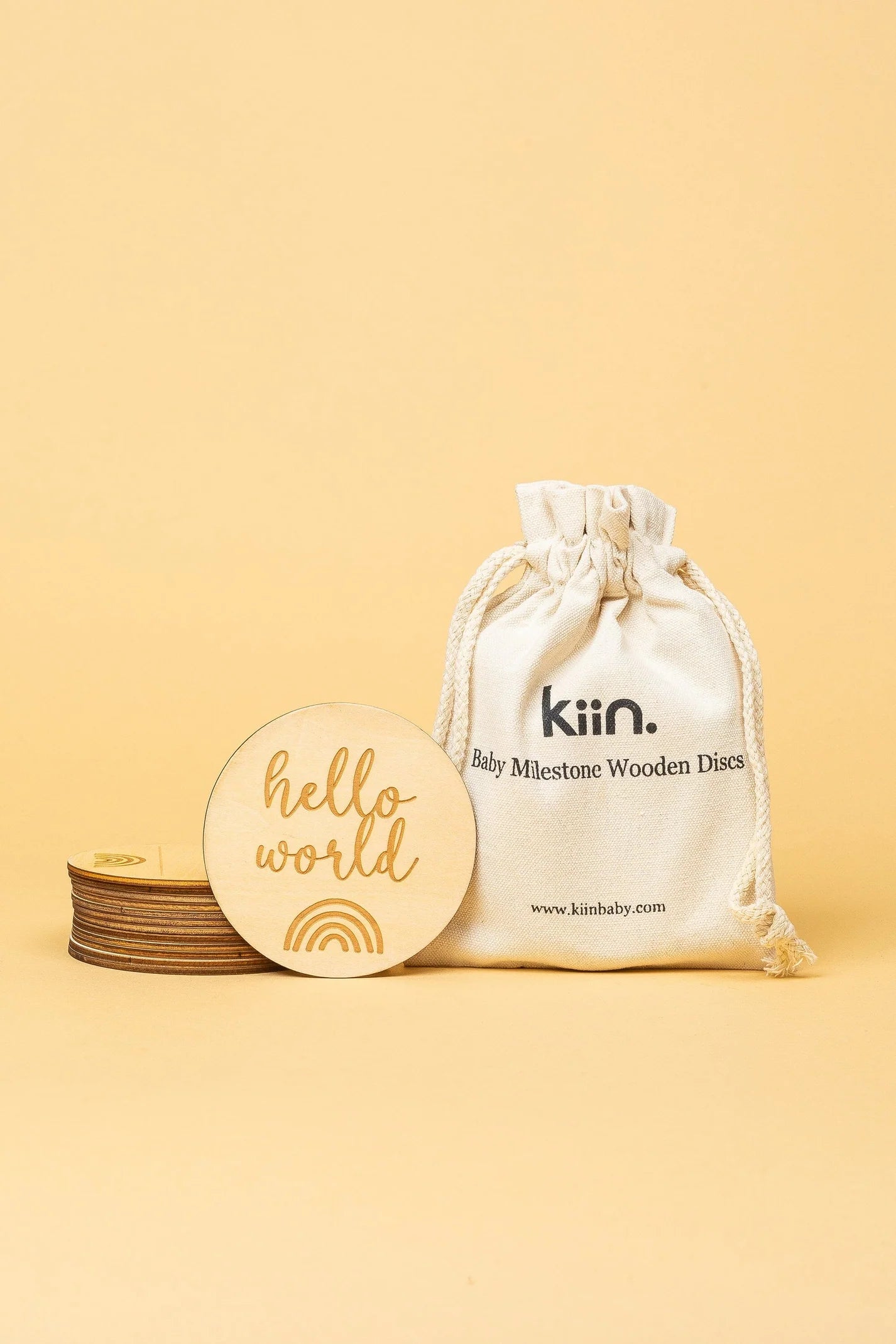 Kiin - Baby Milestone Wooden Discs - The Ivy Room Adelaide