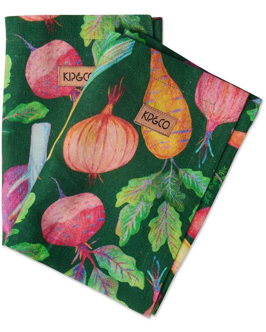 Kip & Co - Veggie Soup Linen 4P Napkin Set - The Ivy Room Adelaide