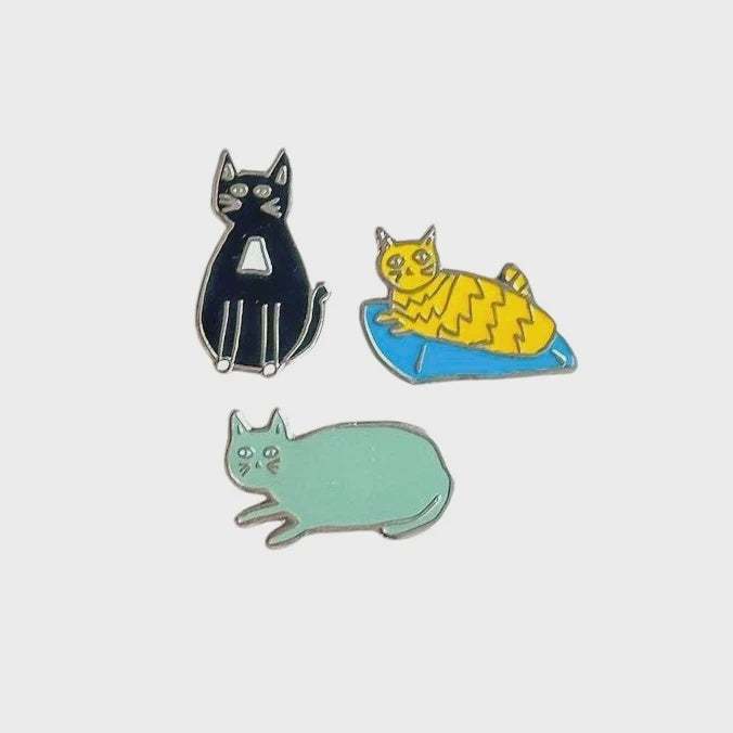 Red Parka - Cat Trio Pin Set