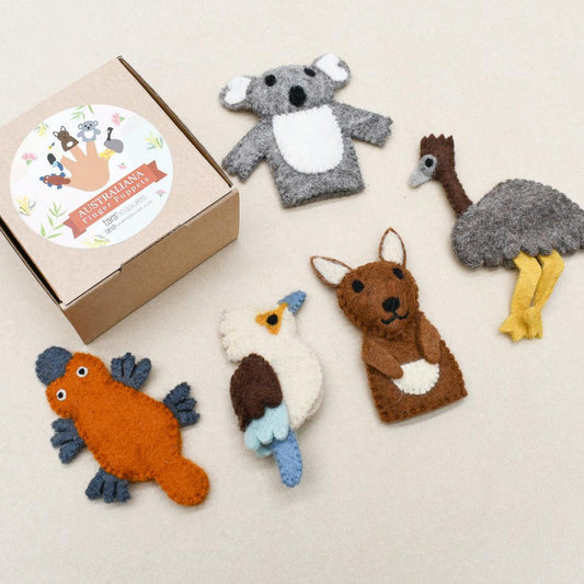 Tara Treasures - Finger Puppet Set - Aussie Animals - The Ivy Room Adelaide