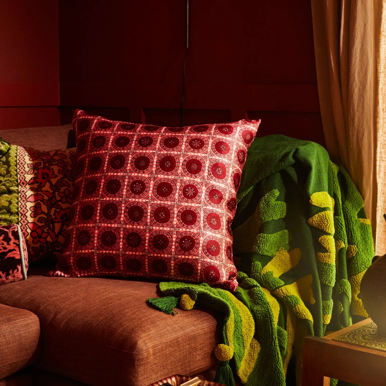 Sage x Clare - Gabriella Cushion Hibiscus - The Ivy Room Adelaide