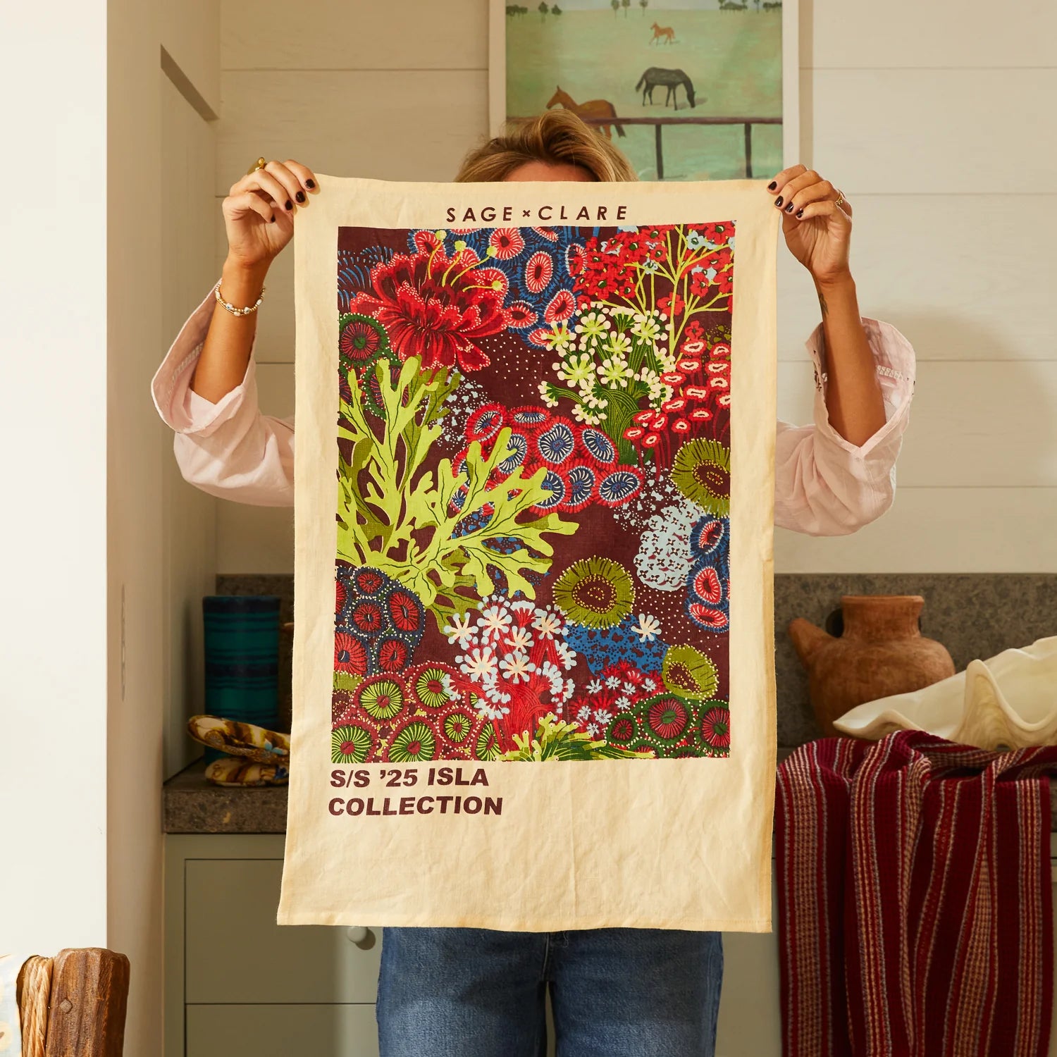 Sage x Clare - Cora Linen Tea Towel - The Ivy Room Adelaide