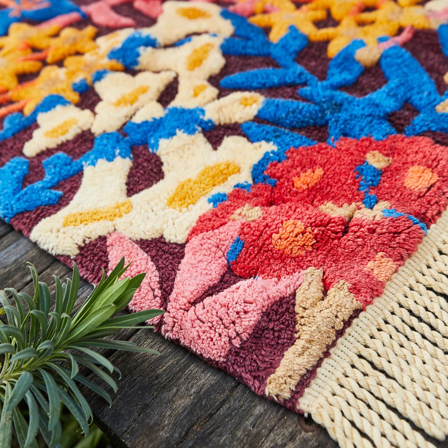 Sage x Clare - Francesca Bath Mat / Garnet