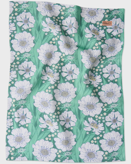 Kip & Co - Tumbling Flowers Linen Tea Towel - The Ivy Room Adelaide