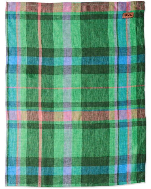 Kip & Co - Jewel of the Nile Tartan Tea Towel - The Ivy Room Adelaide