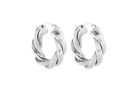 Najo - Glamour Hoop Silver - The Ivy Room Adelaide