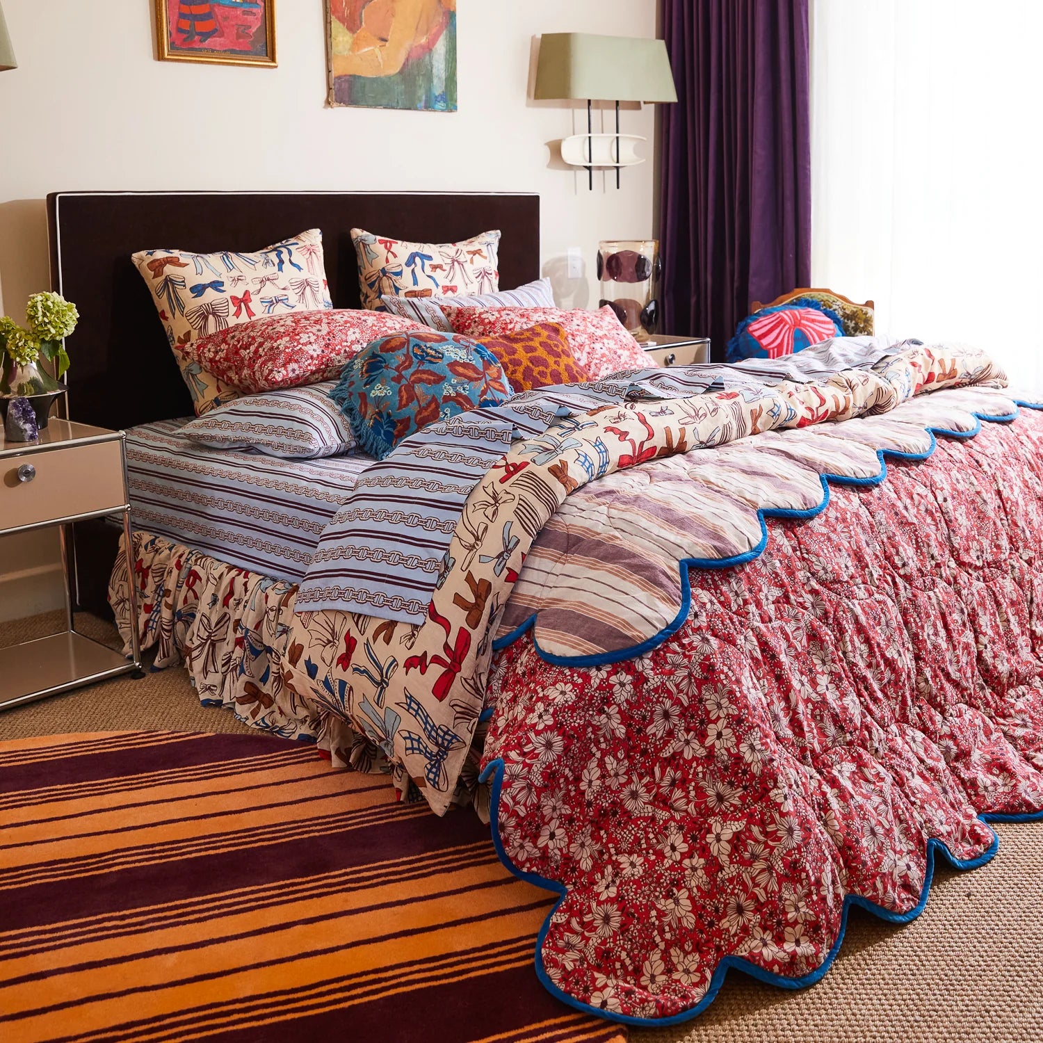 Sage x Clare - Evette Scalloped Quilted Coverlet - The Ivy Room Adelaide