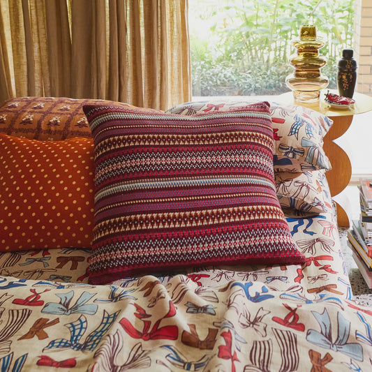 Sage x Clare - Arlette Knit Cushion Mahogany - The Ivy Room Adelaide