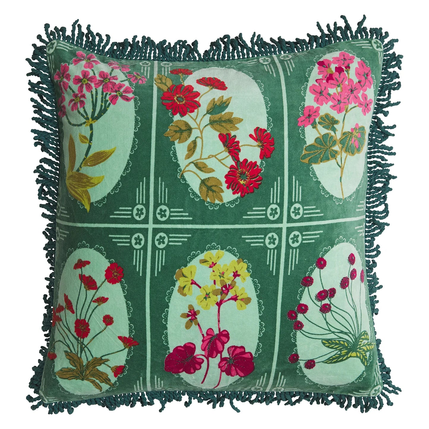 Sage x Clare - Gigi Velvet Cushion Forest