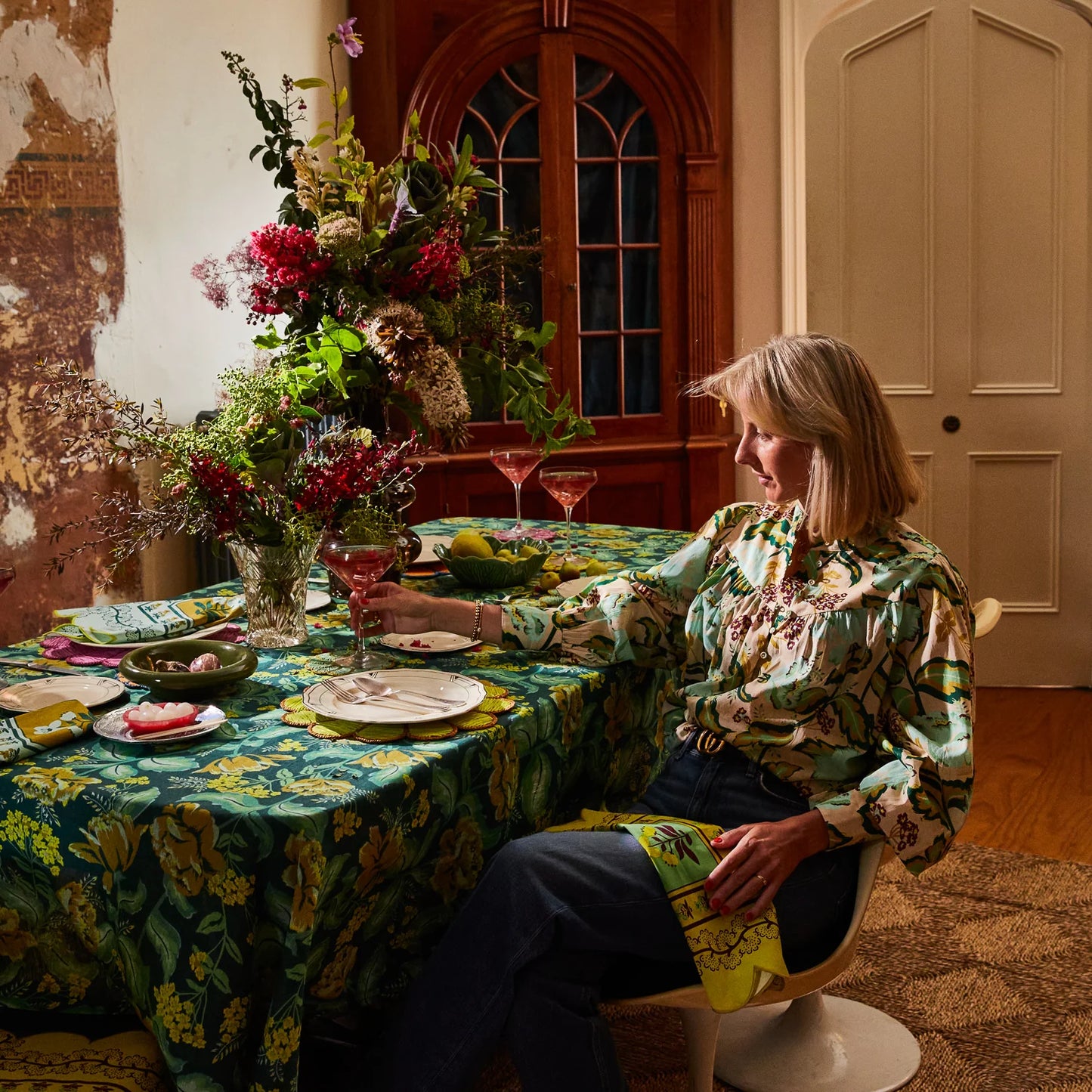 Sage x Clare - Margot Table Cloth | Forest - The Ivy Room Adelaide