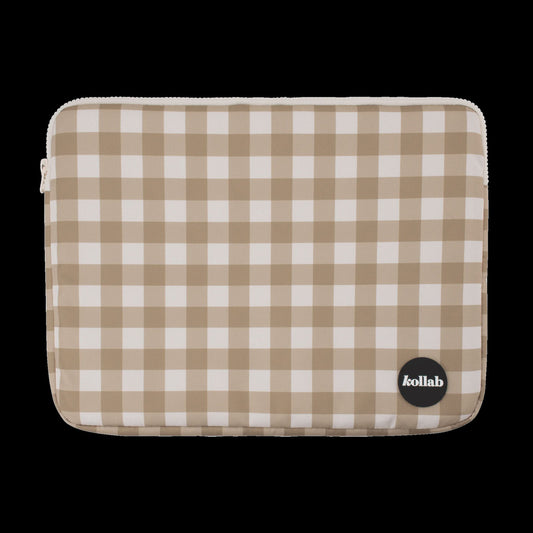 Kollab - Laptop Case Olive Check - The Ivy Room Adelaide