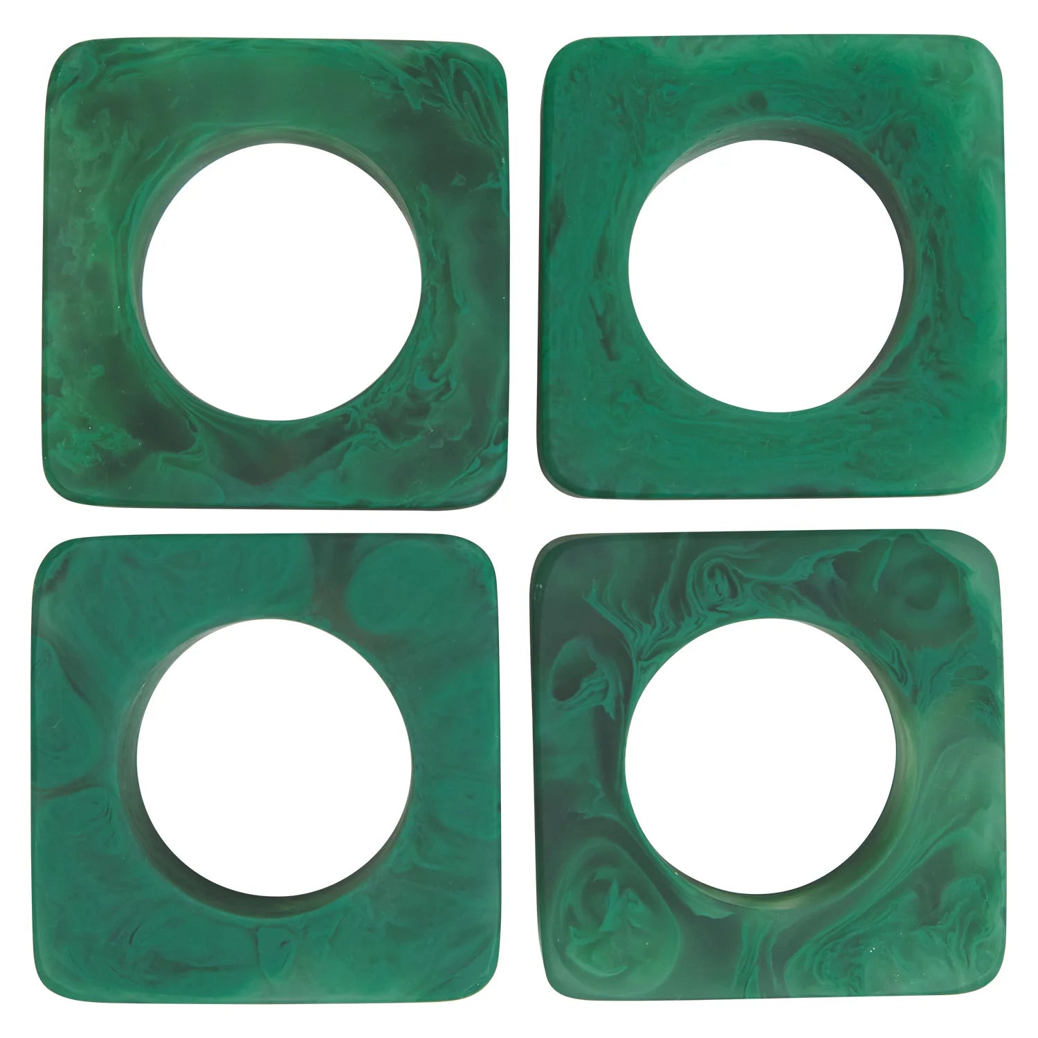 Sage x Clare - Resin Jara Napkin Ring Set Forest - The Ivy Room Adelaide