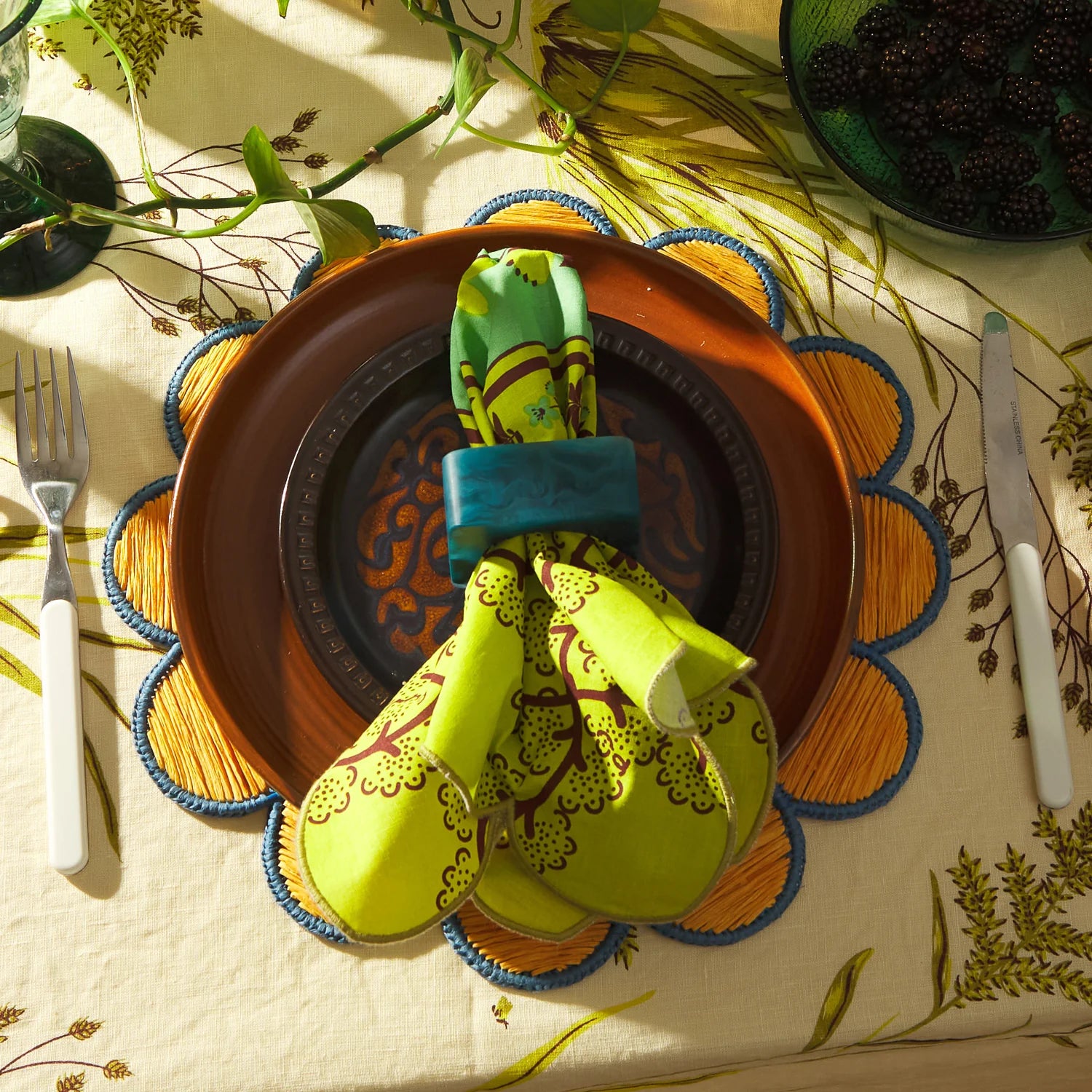 Sage x Clare - Resin Jara Napkin Ring Set Capri - The Ivy Room Adelaide