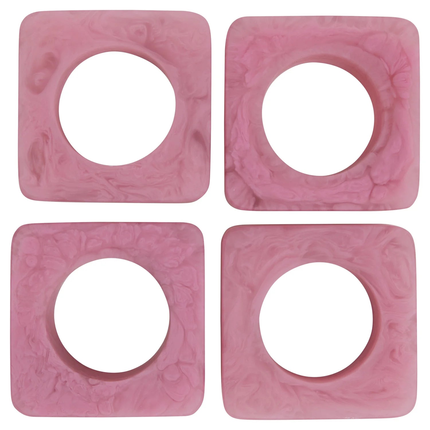 Sage x Clare - Resin Jara Napkin Ring Set Fuchsia - The Ivy Room Adelaide