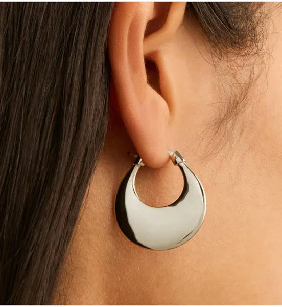 Najo - Crescence Hoops Silver - The Ivy Room Adelaide