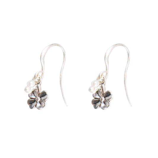 Hultquist - Flower Hook Earring Silver