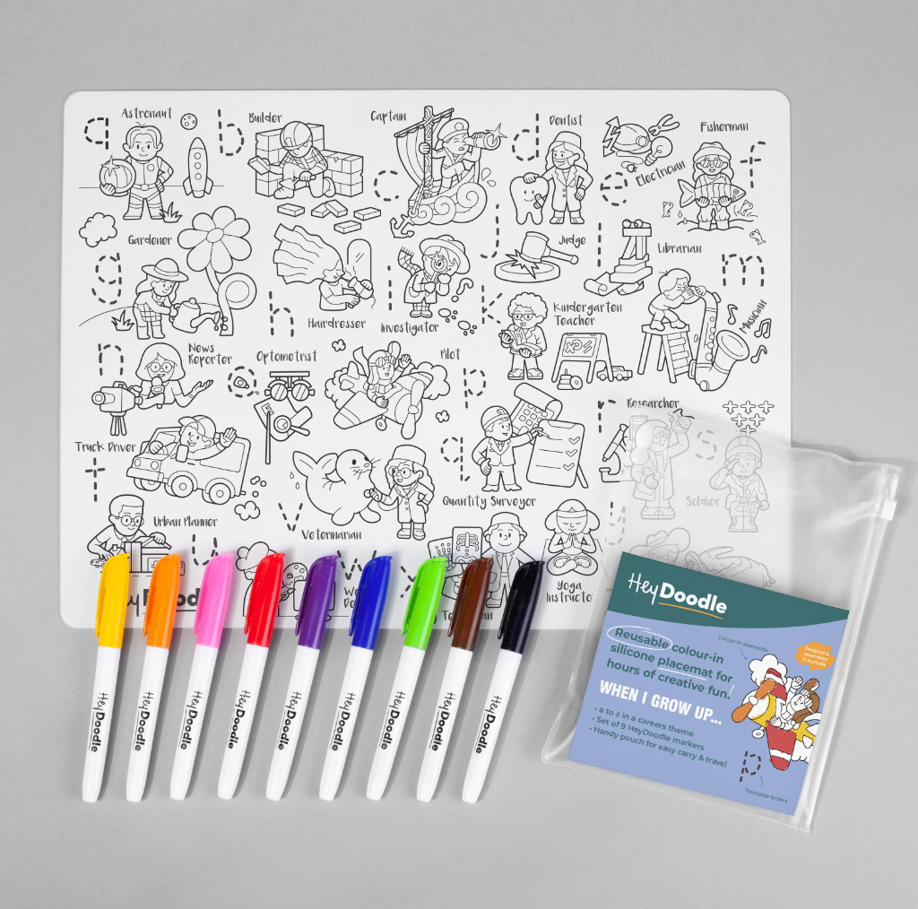 Hey Doodle Colouring Mats - Large