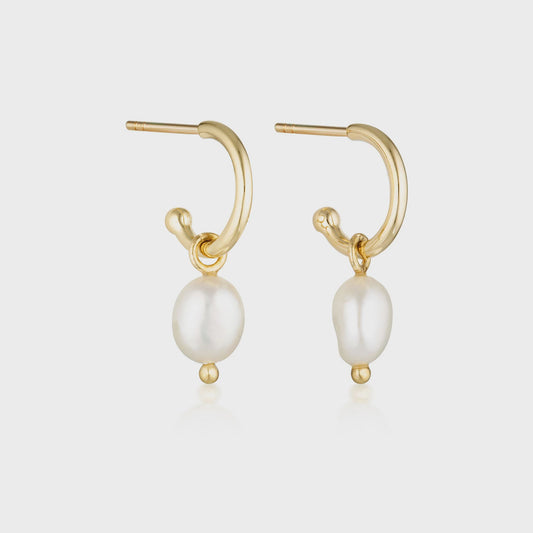 Linda Tahija - Baroque Pearl Earrings Gold