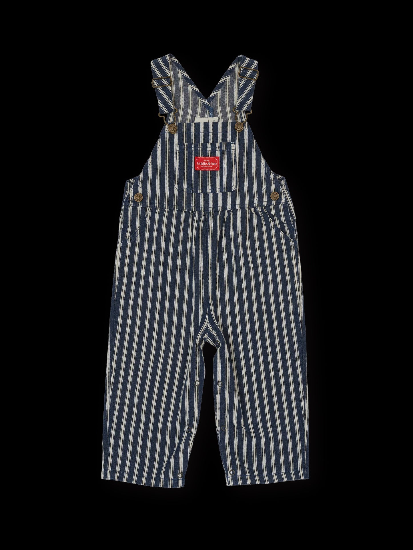 Goldie + Ace - Austin Overalls / Railroad Stripe