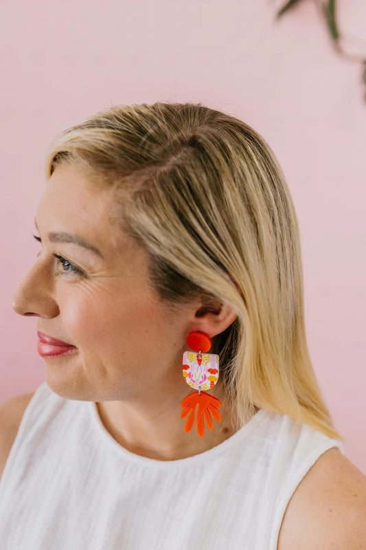 Pink Nade - Jayne Lobster Dangle Earrings