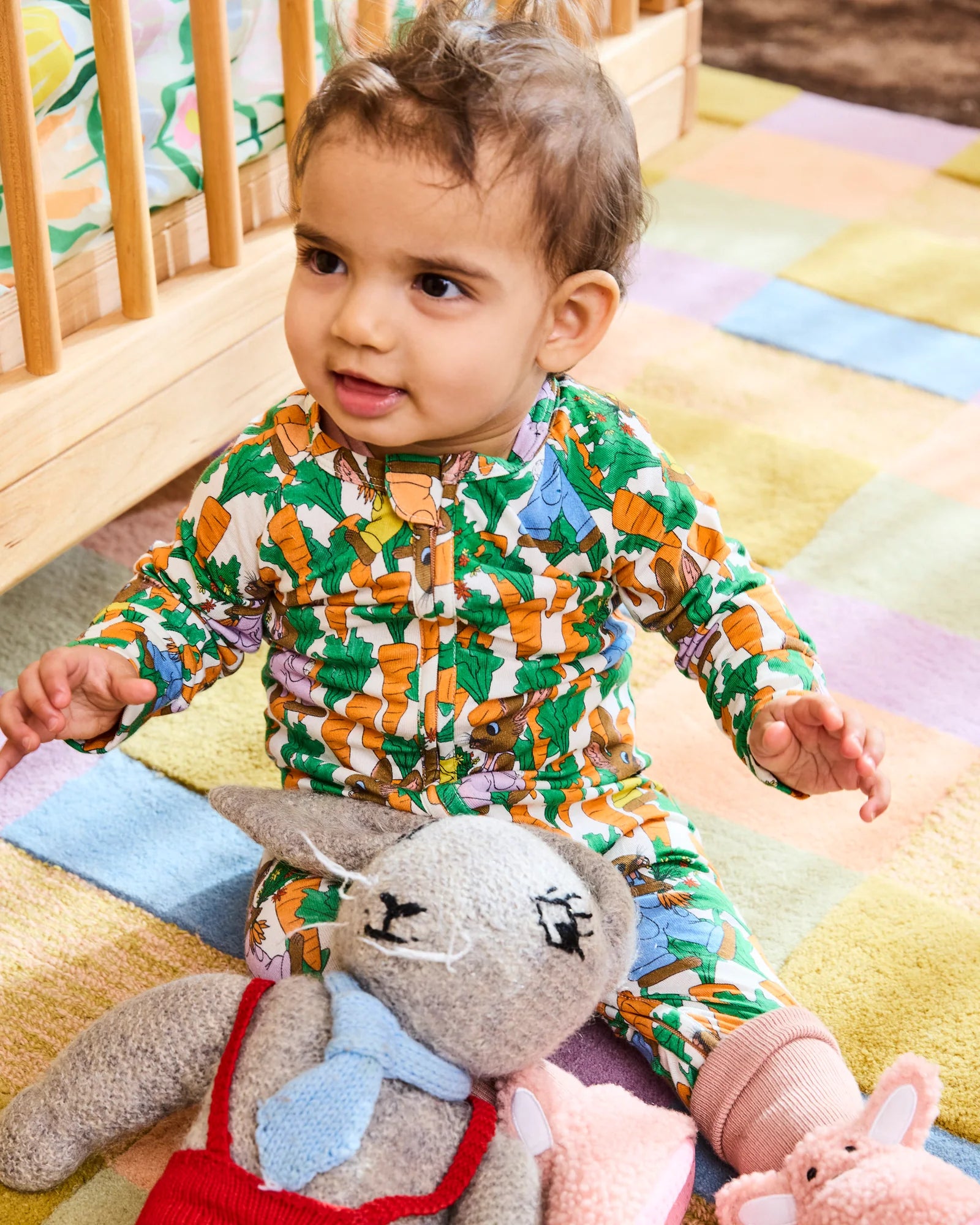 Kip & Co - Carrot Joy Organic Long Sleeve Zip Romper - The Ivy Room Adelaide