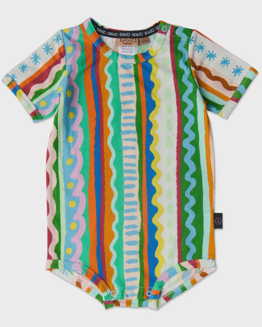 Kip & Co - Beach Patterns Organic Short Sleeve Romper