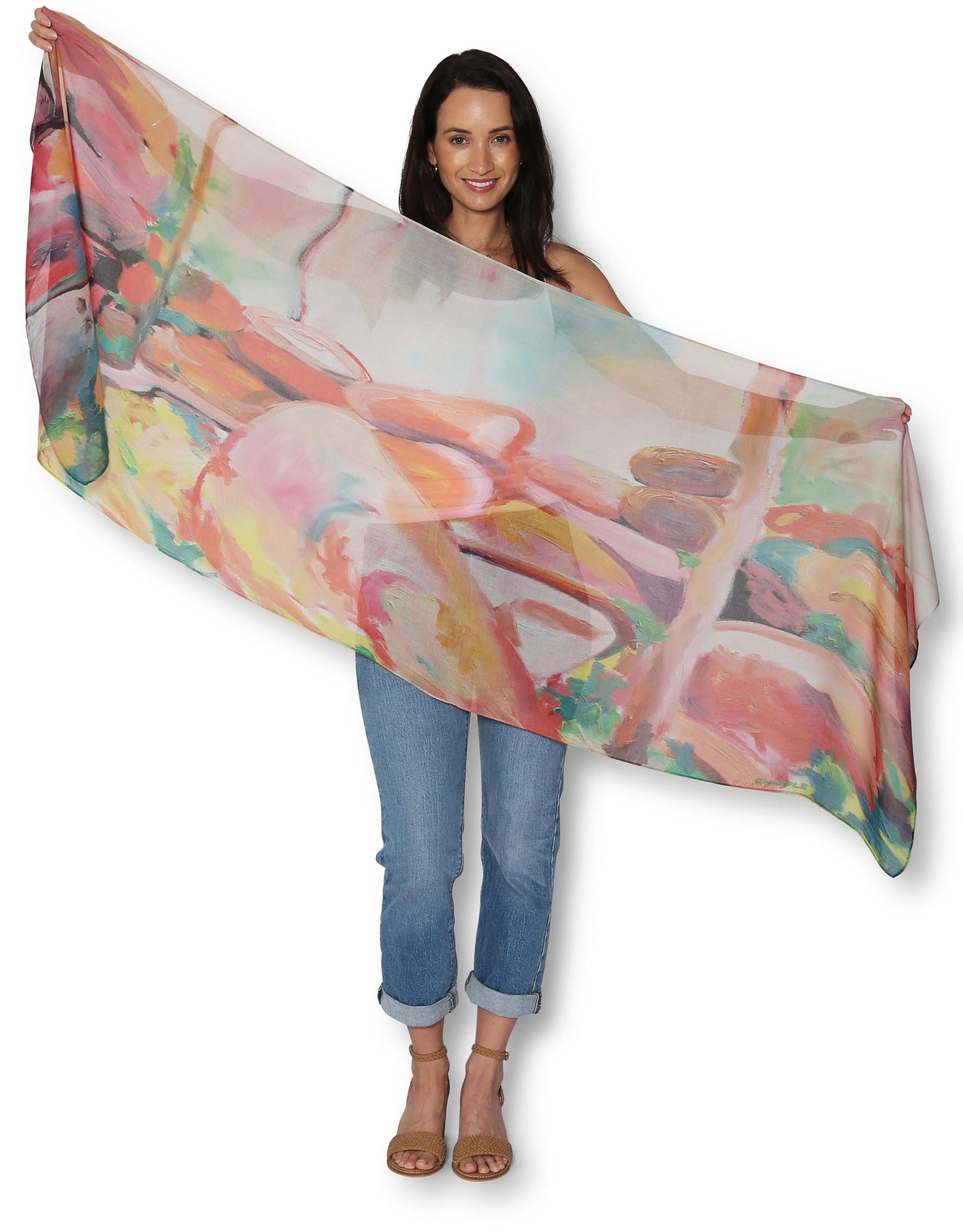 The Artists Label - Viscose Scarf Feelings of Cathedral Rocks