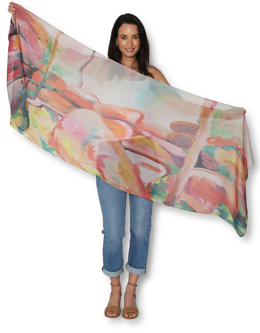 The Artists Label - Viscose Scarf Feelings of Cathedral Rocks