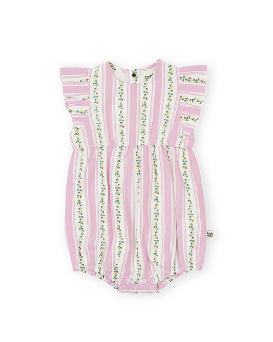 Goldie + Ace - Antique Lani Romper | Stripe Strawberry