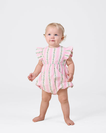 Goldie + Ace - Antique Lani Romper | Stripe Strawberry
