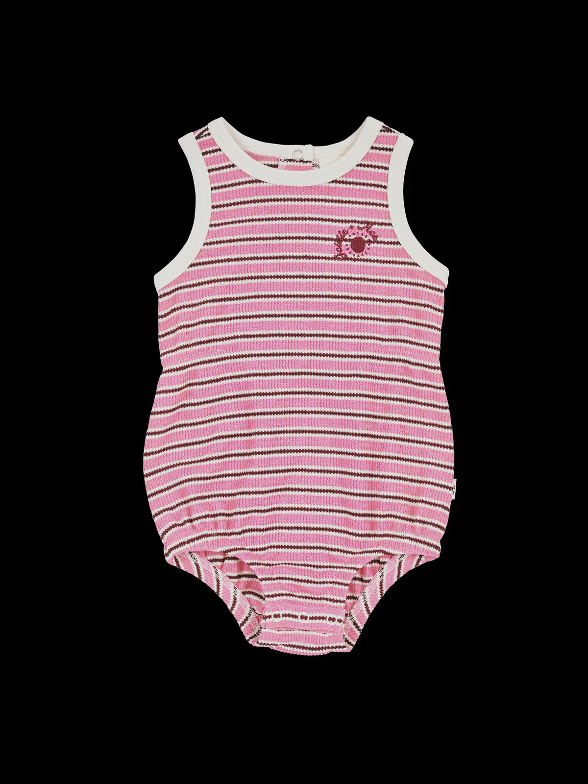 Goldie + Ace - Waffle Bubble Romper Pink